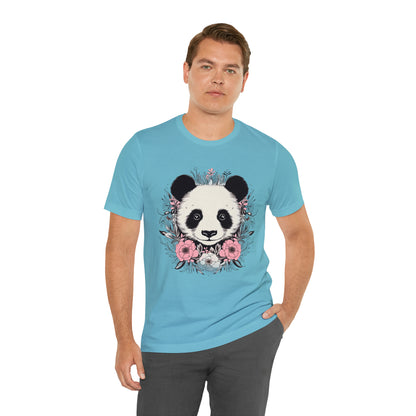 Panda Bear Tee with Floral Print