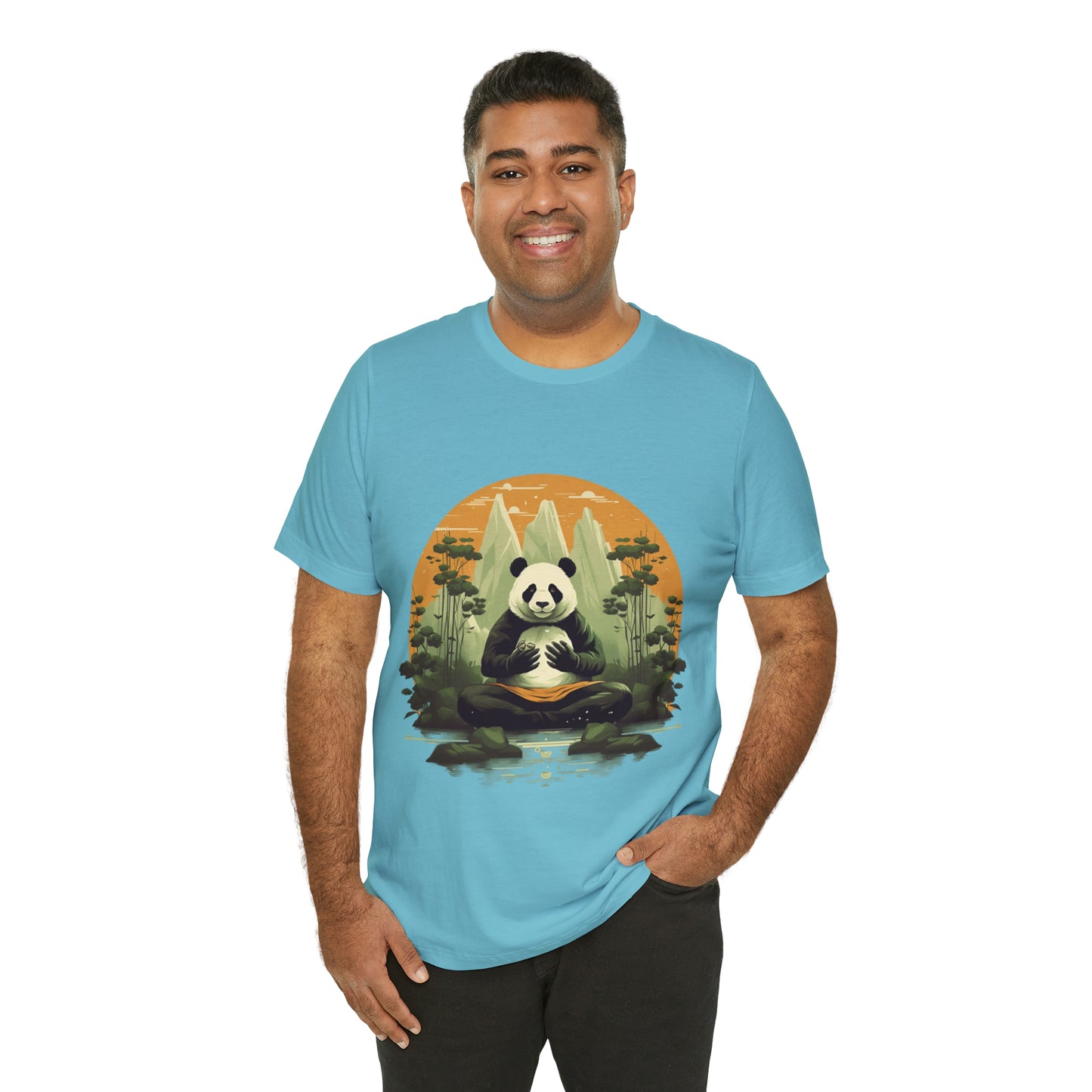 Panda Poses: The Unisex Jersey Short Sleeve Tee