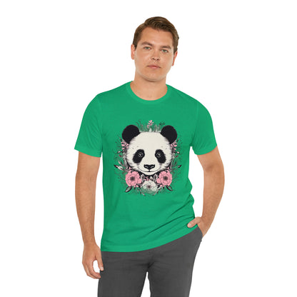 Panda Bear Tee with Floral Print