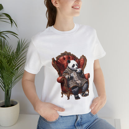 "Fancy Panda Tea Time" Unisex Jersey Short Sleeve Tee