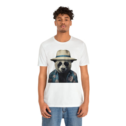 Panda Print Tee with Panda Wearing Sunglasses