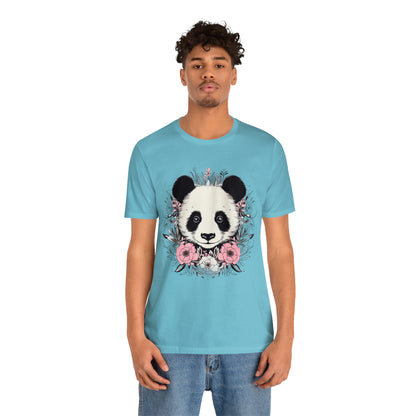 Panda Bear Tee with Floral Print