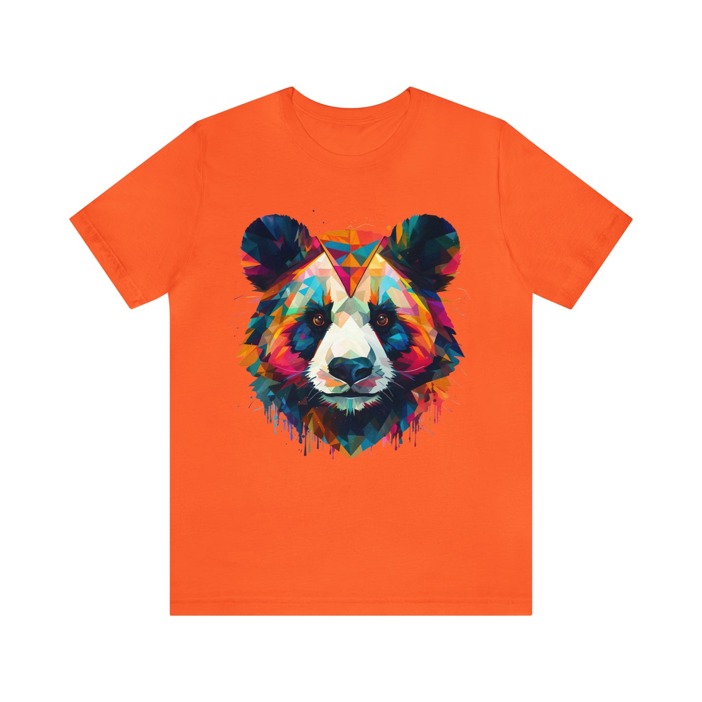 Panda Face with Geometric Patterns Tee