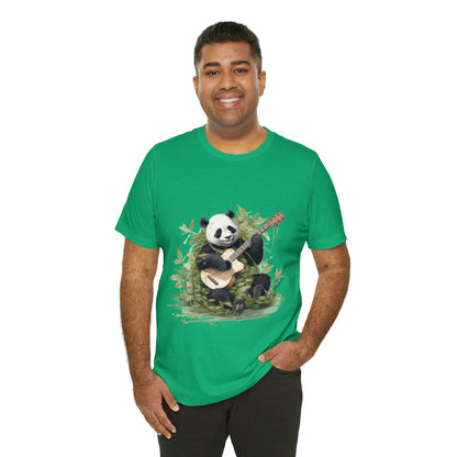 Panda Serenade: A Unisex Jersey Short Sleeve Tee