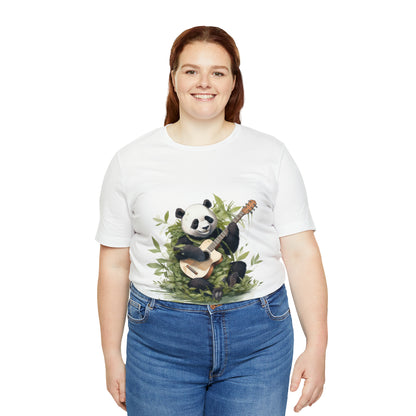 Panda Serenade: A Unisex Jersey Short Sleeve Tee