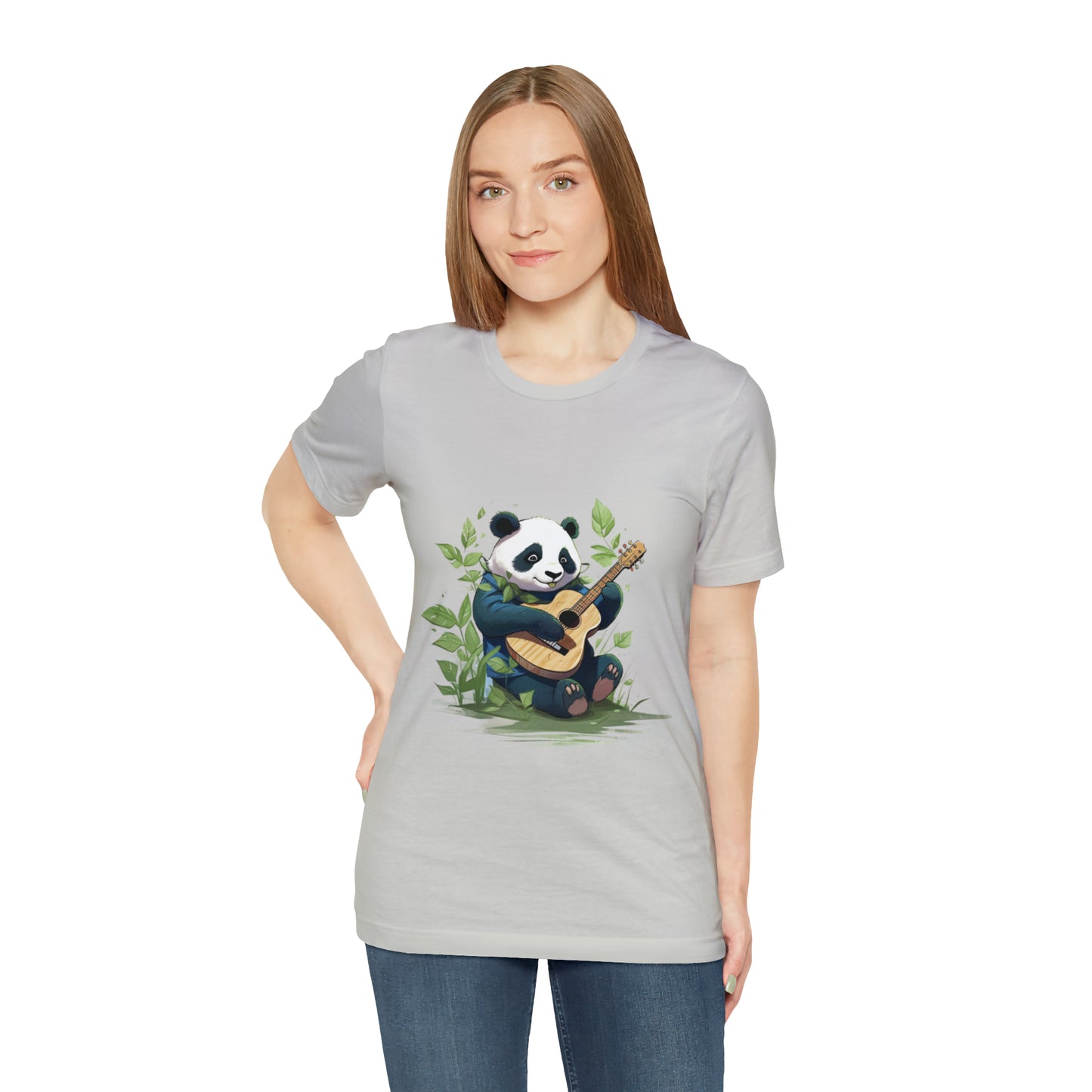 Panda Serenade: Unisex Jersey Short Sleeve Tee