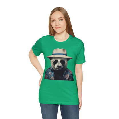 Panda Print Tee with Panda Wearing Sunglasses