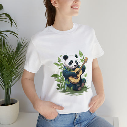 Panda Serenade: Unisex Jersey Short Sleeve Tee