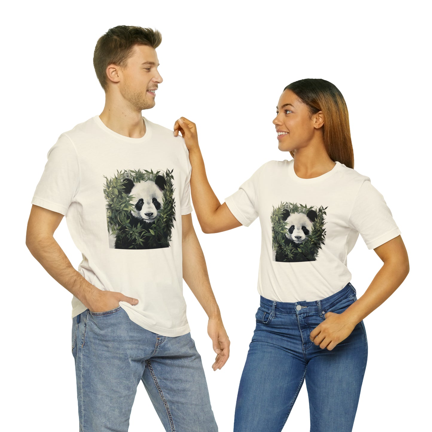 Panda Print Short Sleeve Tee