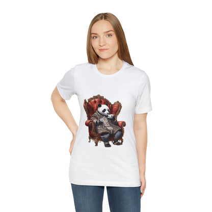 "Fancy Panda Tea Time" Unisex Jersey Short Sleeve Tee