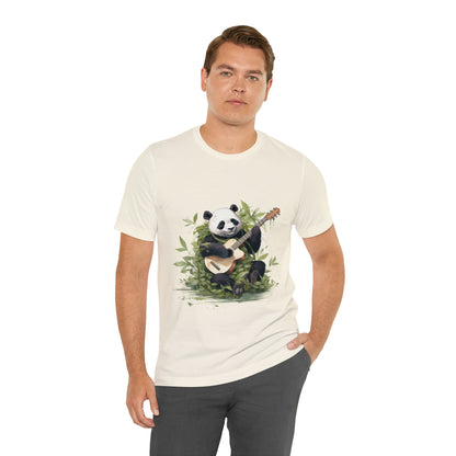 Panda Serenade: A Unisex Jersey Short Sleeve Tee