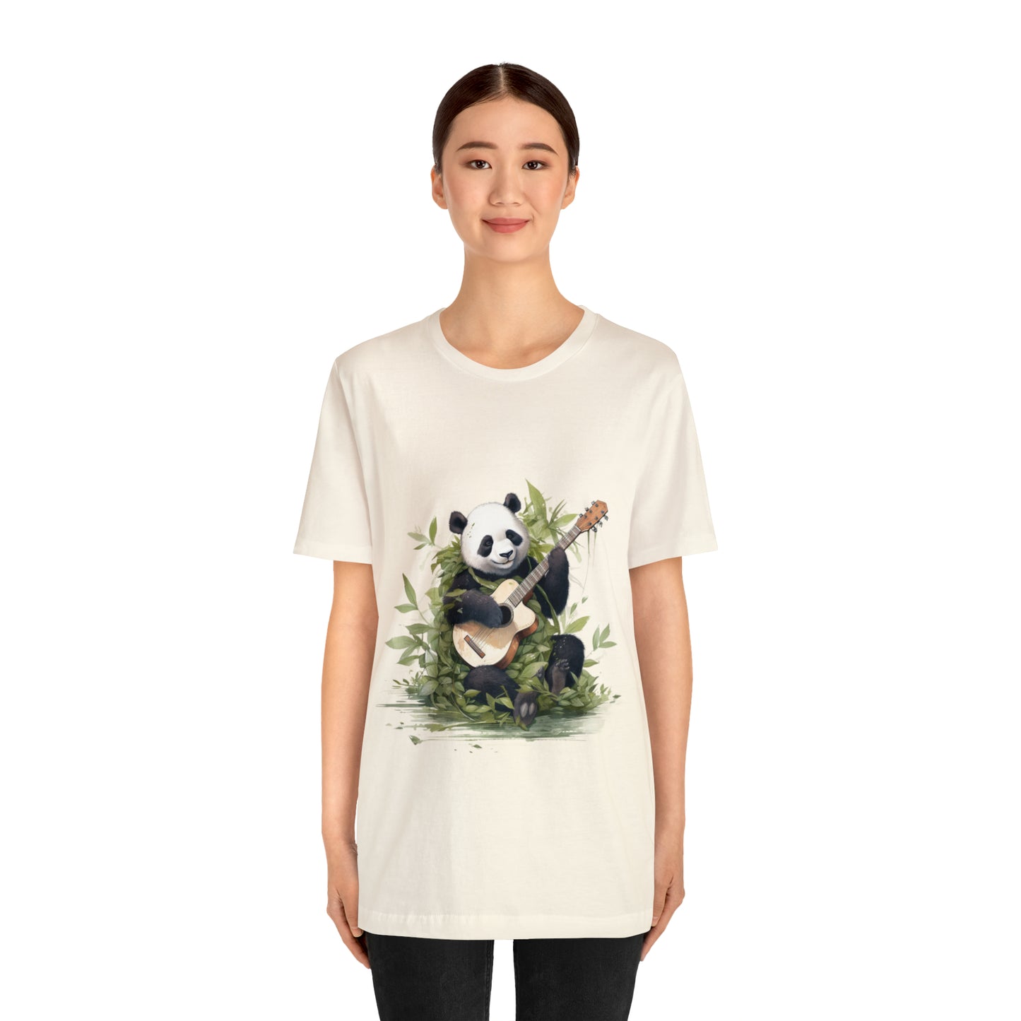 Panda Serenade: A Unisex Jersey Short Sleeve Tee