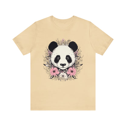 Panda Bear Tee with Floral Print