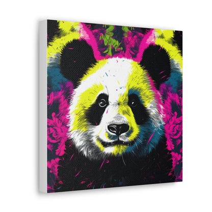 Vivid Panda Prints on Canvas