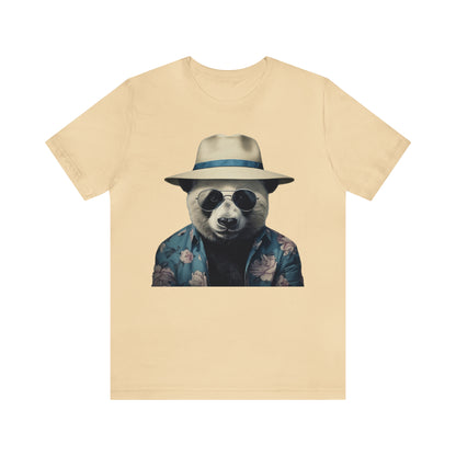 Panda Print Tee with Panda Wearing Sunglasses