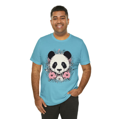 Panda Bear Tee with Floral Print