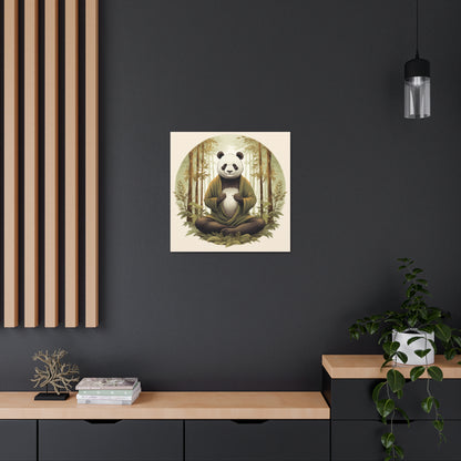 Canvas Gallery Wraps: Panda Print with a Panda Doing Yoga