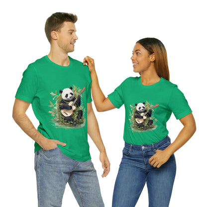 Panda Serenade: A Unisex Jersey Short Sleeve Tee