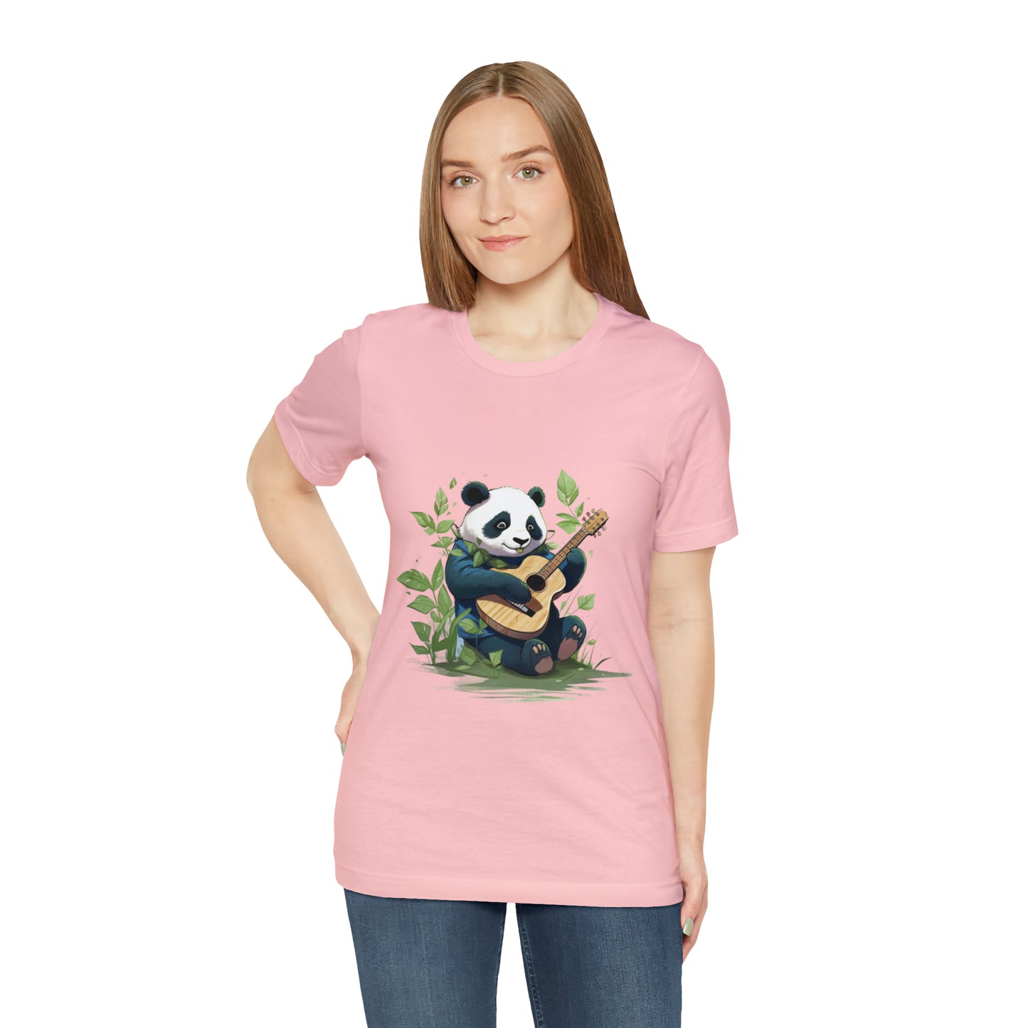 Panda Serenade: Unisex Jersey Short Sleeve Tee