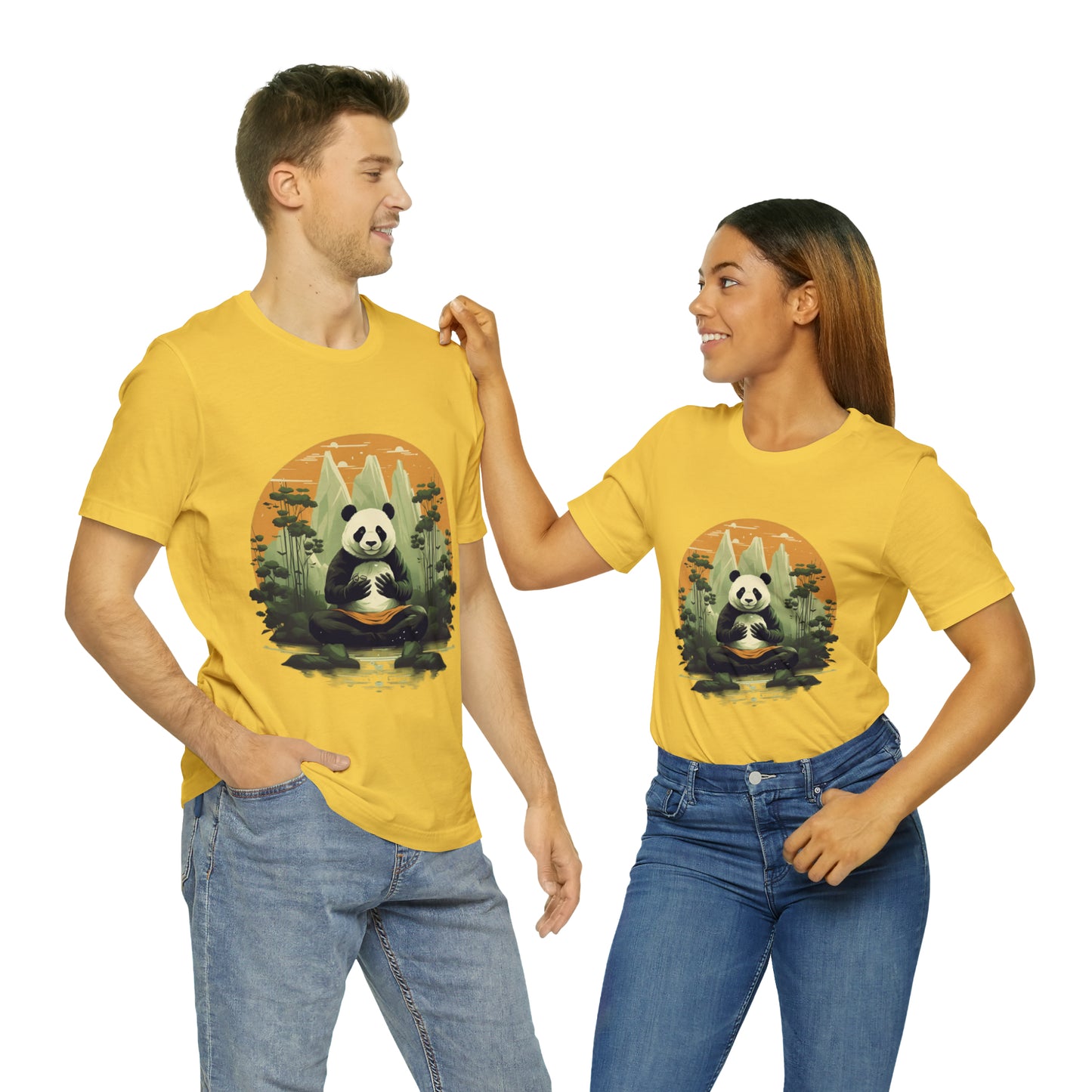 Panda Poses: The Unisex Jersey Short Sleeve Tee