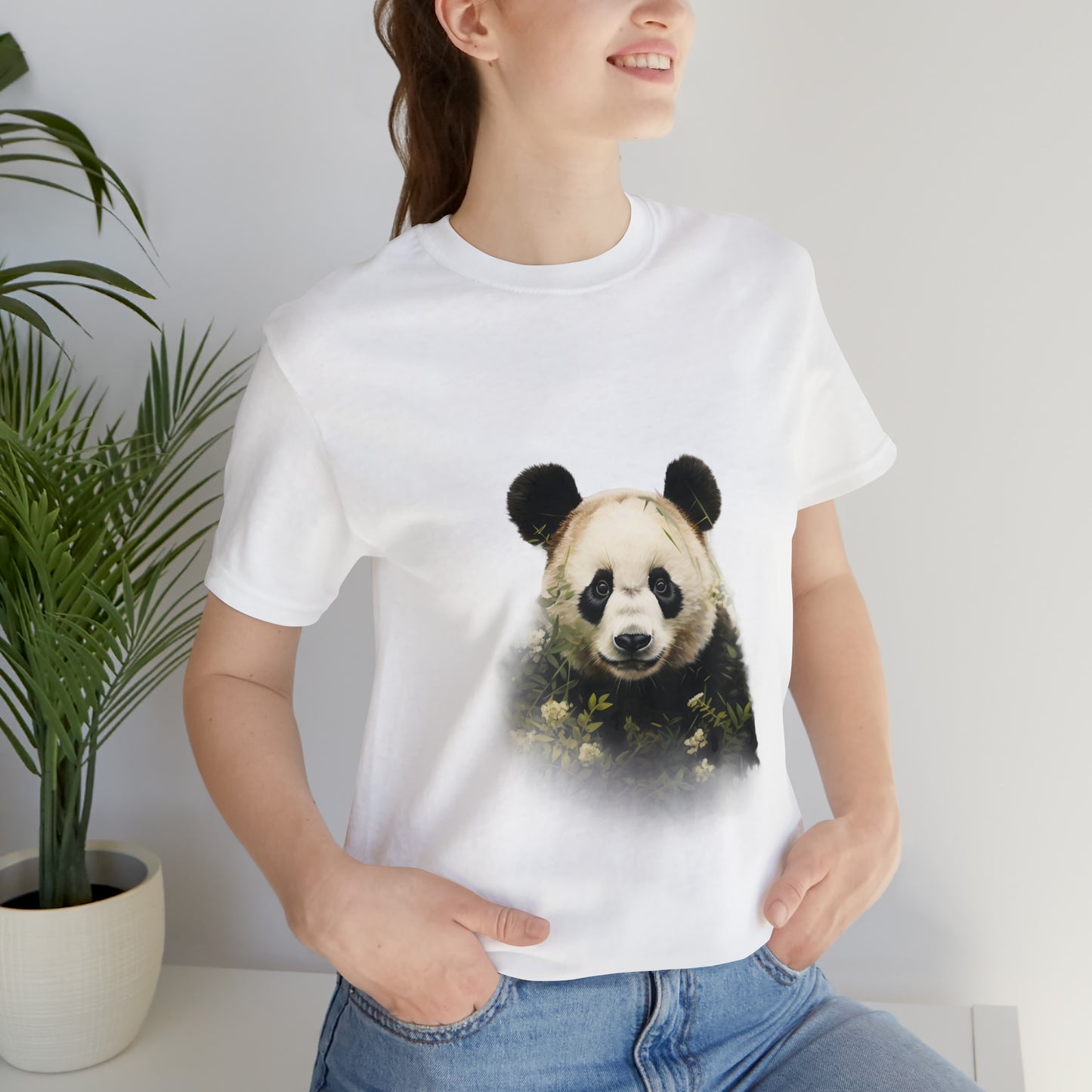 Panda Print Tee with Artistic Touch