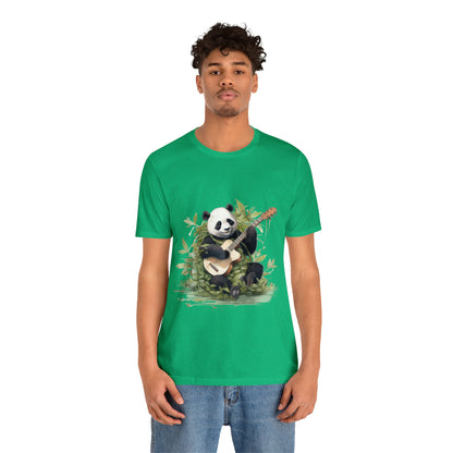 Panda Serenade: A Unisex Jersey Short Sleeve Tee