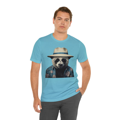 Panda Print Tee with Panda Wearing Sunglasses