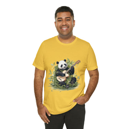 Panda Serenade: A Unisex Jersey Short Sleeve Tee