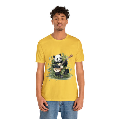 Panda Serenade: A Unisex Jersey Short Sleeve Tee