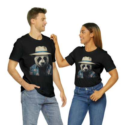 Panda Print Tee with Panda Wearing Sunglasses