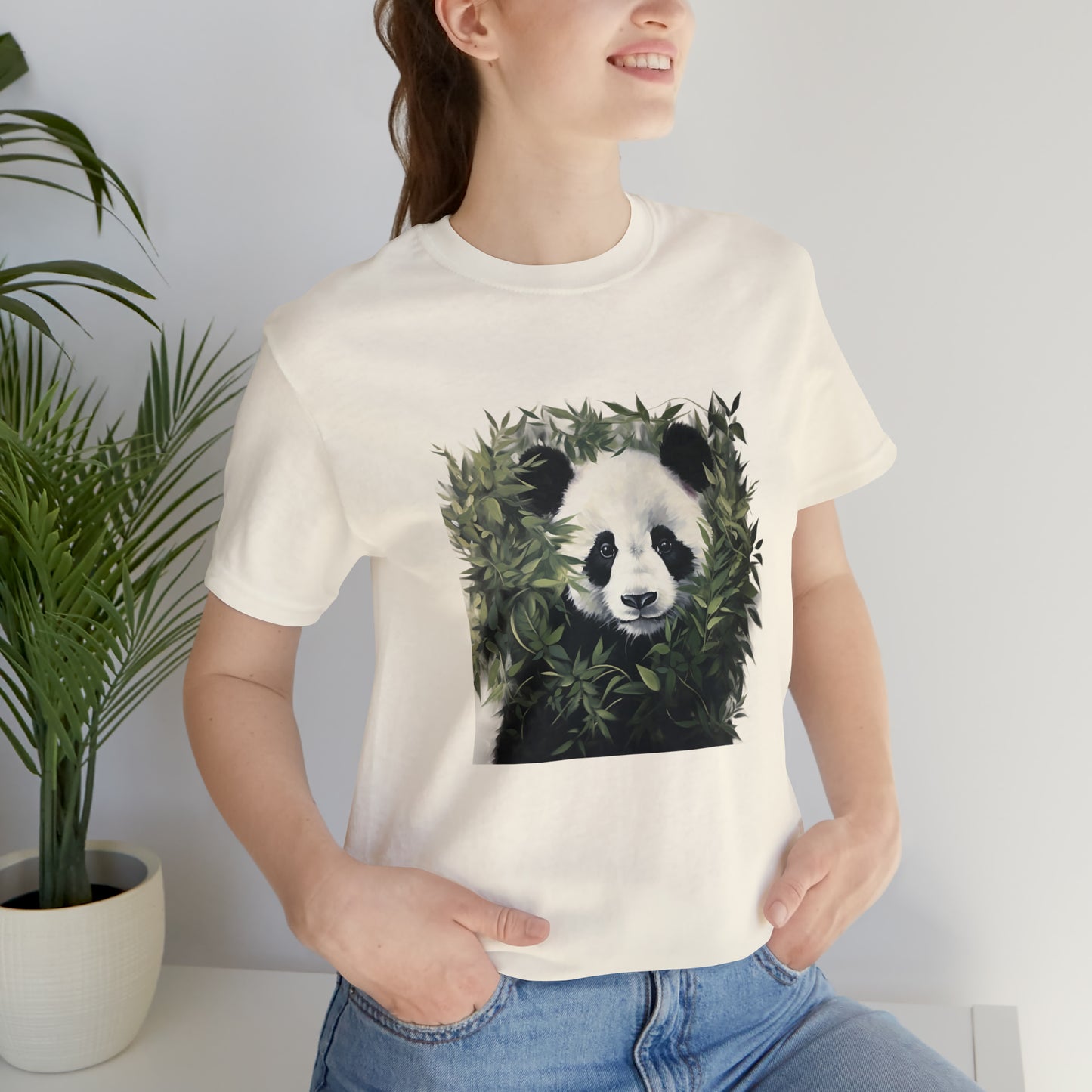 Panda Print Short Sleeve Tee