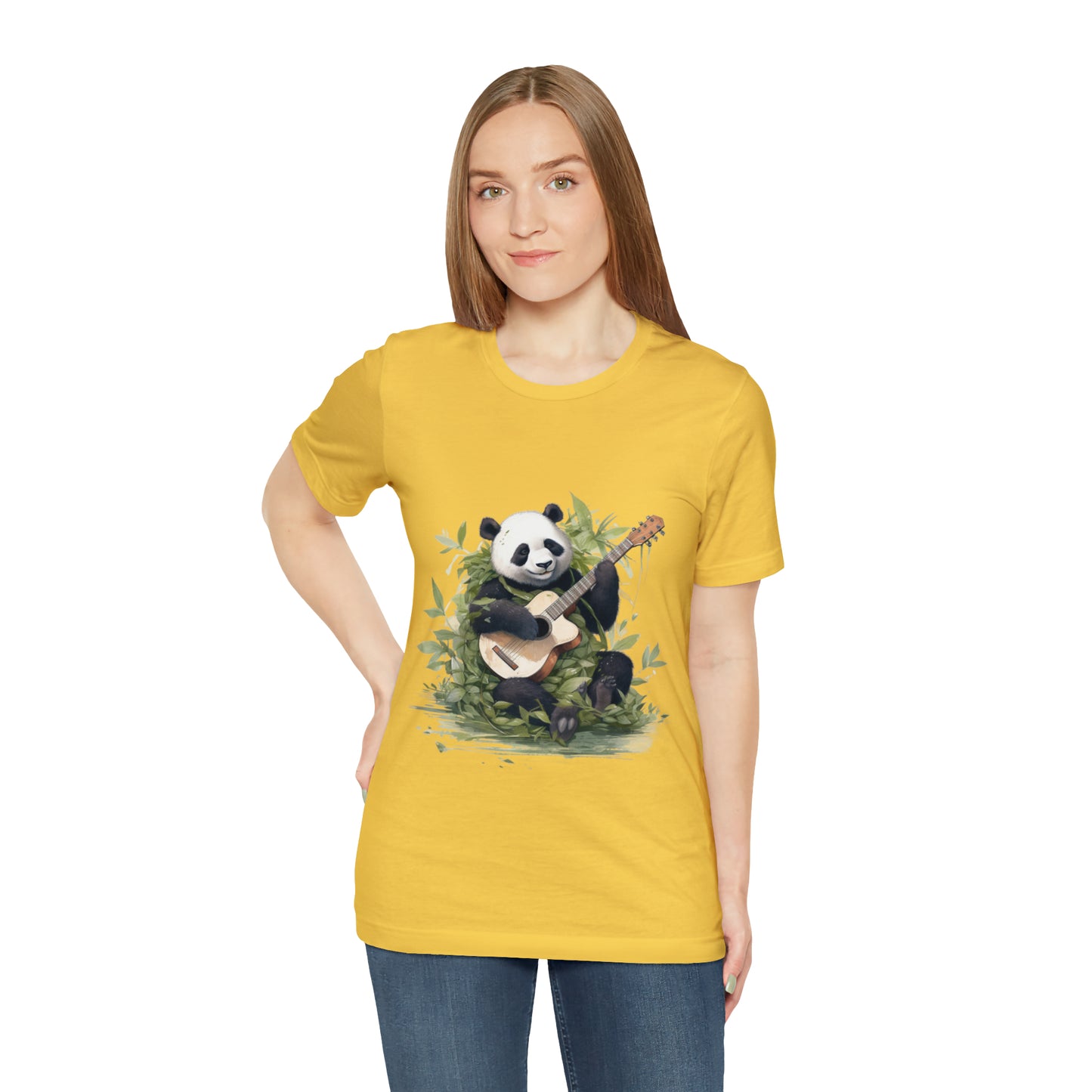 Panda Serenade: A Unisex Jersey Short Sleeve Tee