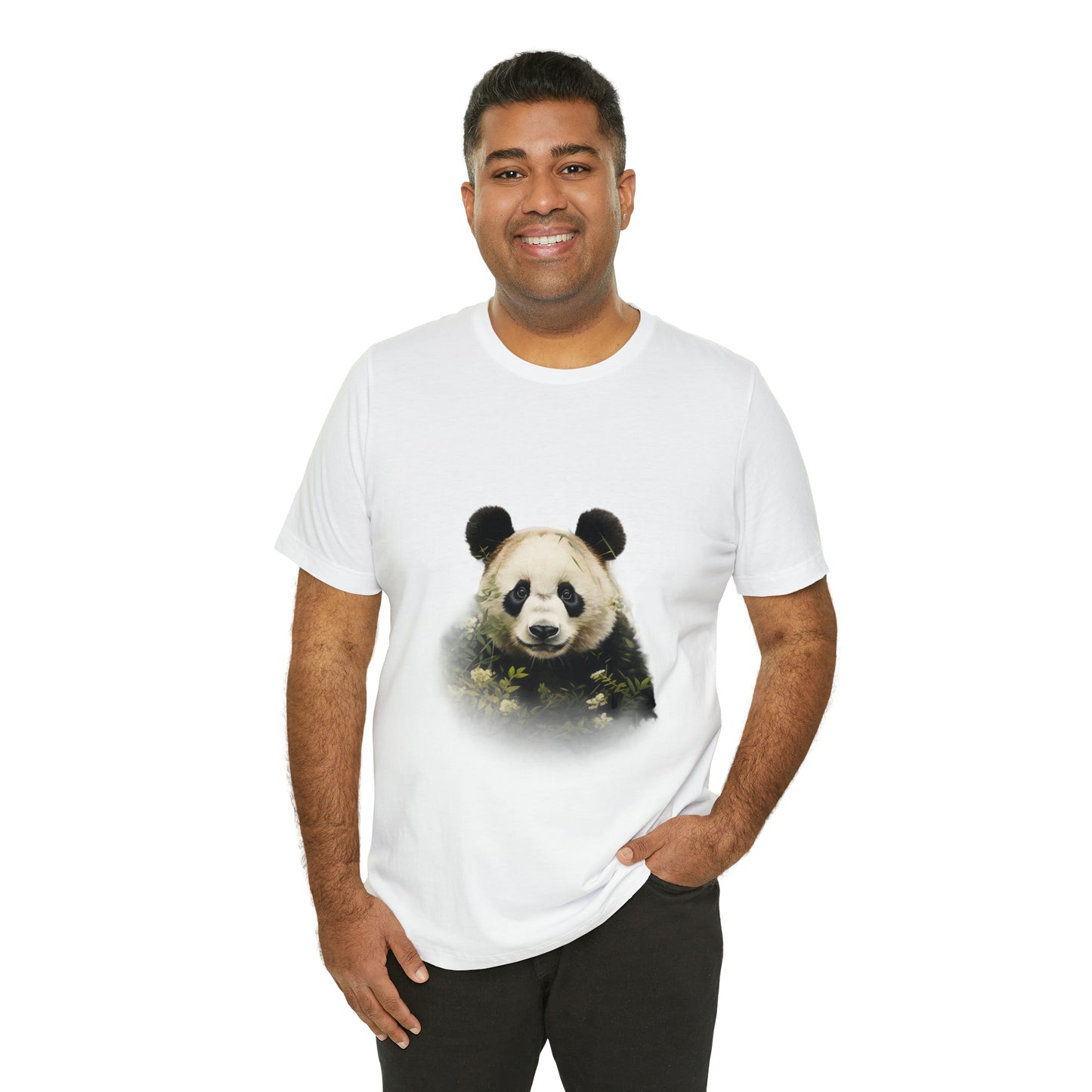 Panda Print Tee with Artistic Touch