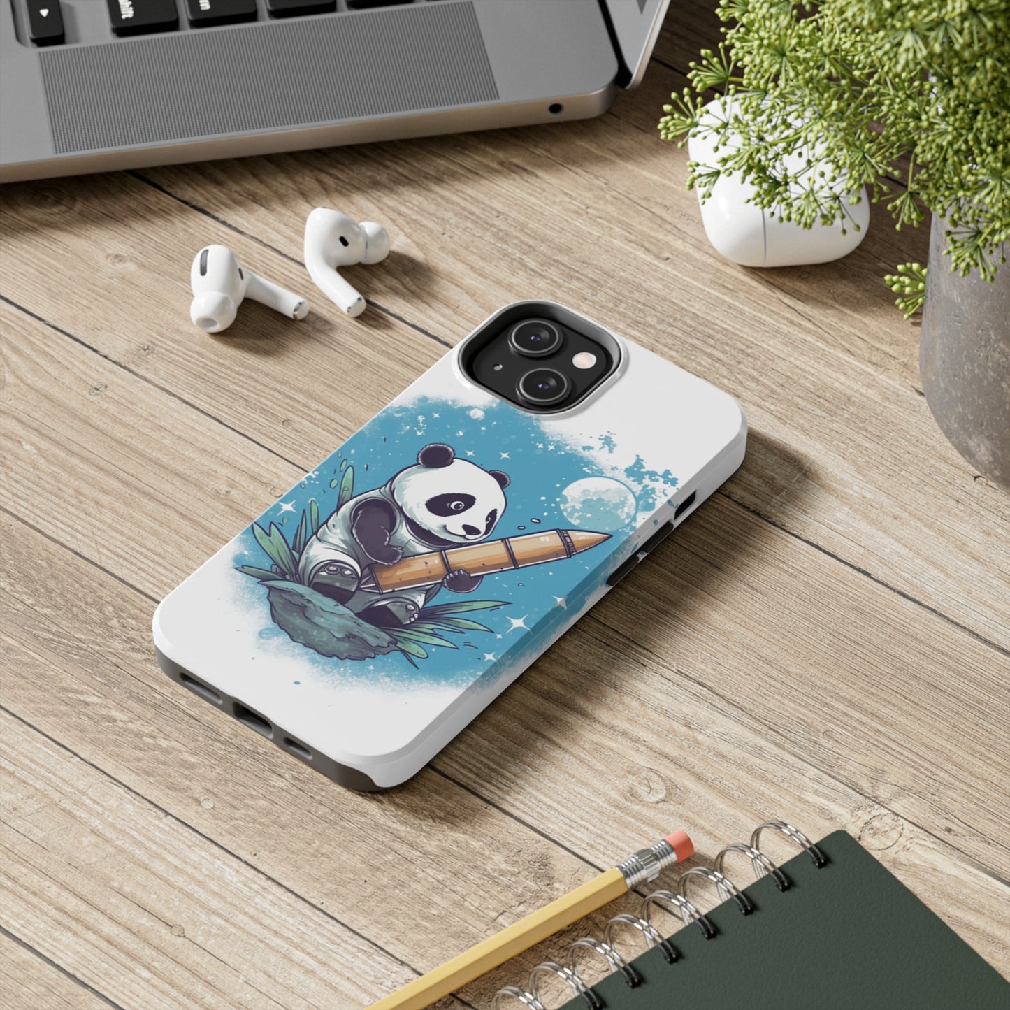 Panda in Space Phone Case