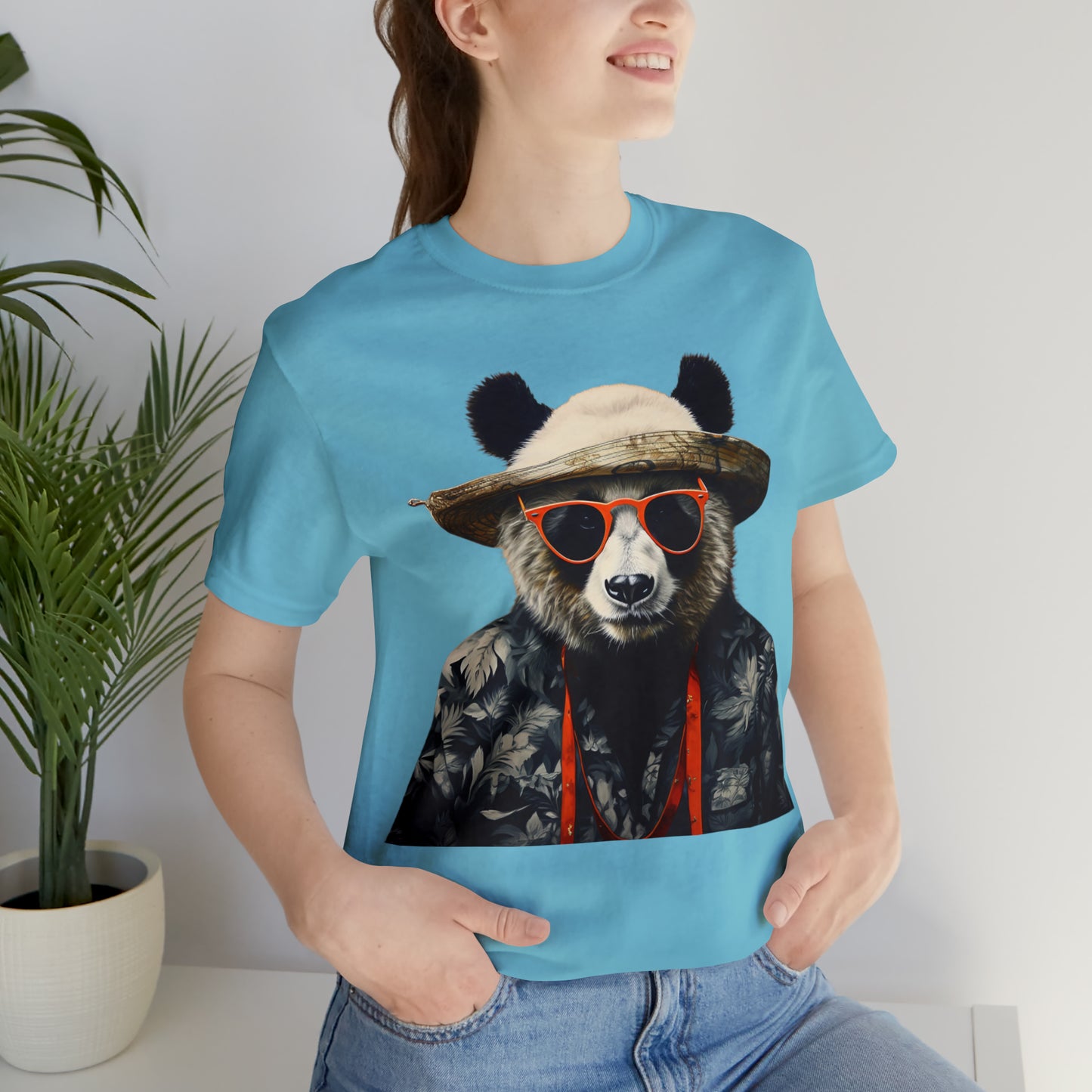 Panda Print Unisex Jersey Tee