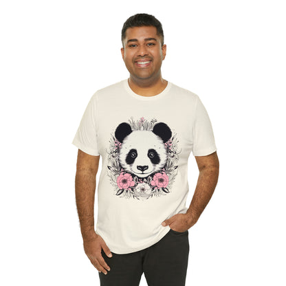 Panda Bear Tee with Floral Print