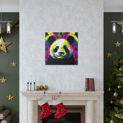 Vivid Panda Prints on Canvas