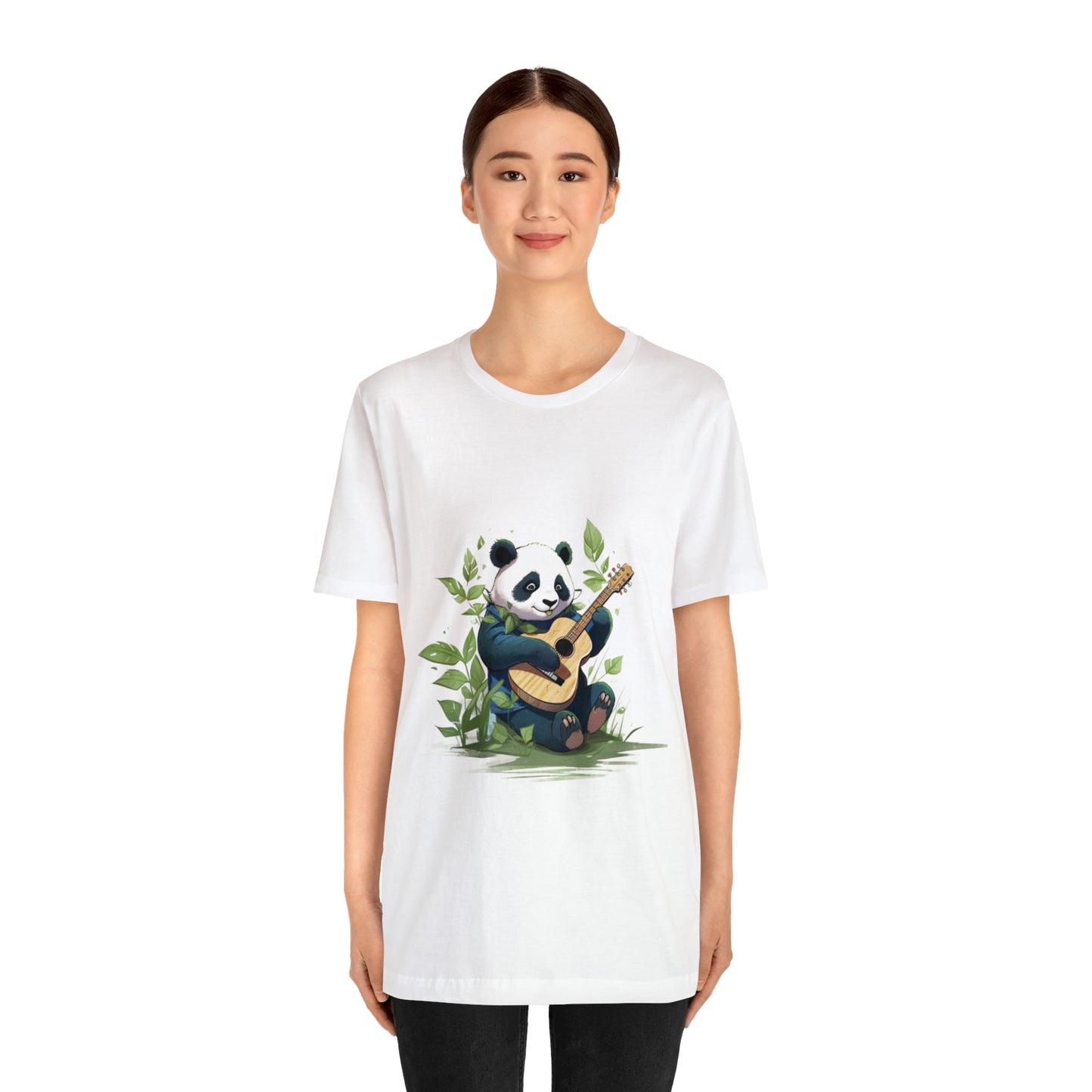 Panda Serenade: Unisex Jersey Short Sleeve Tee