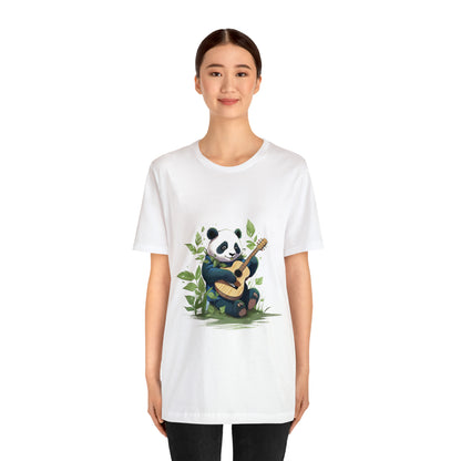 Panda Serenade: Unisex Jersey Short Sleeve Tee