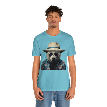 Panda Print Tee with Panda Wearing Sunglasses