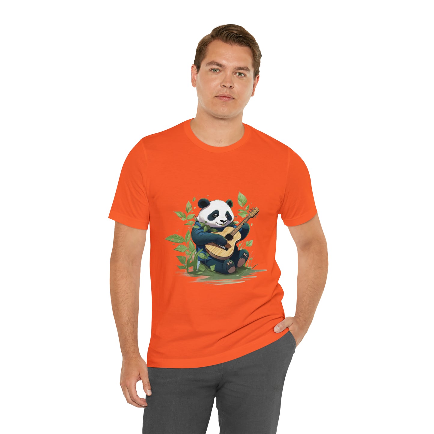 Panda Serenade: Unisex Jersey Short Sleeve Tee