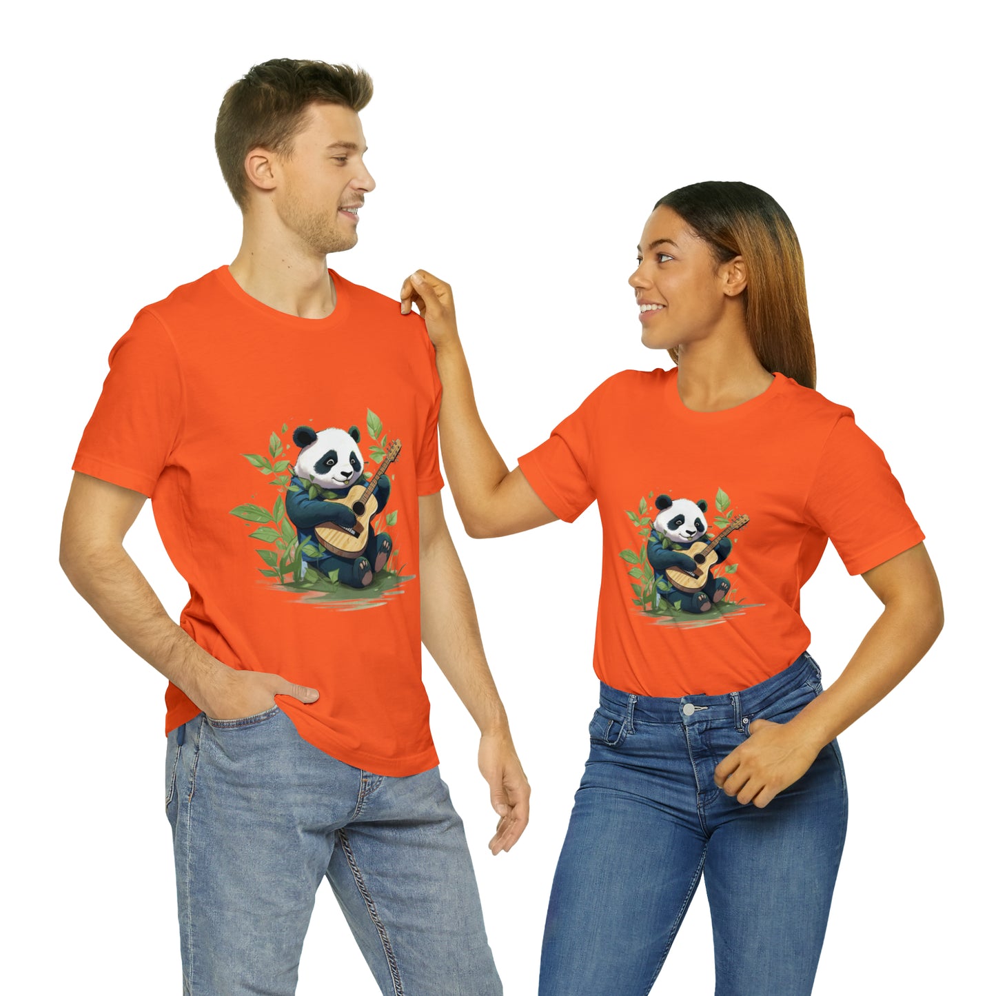 Panda Serenade: Unisex Jersey Short Sleeve Tee