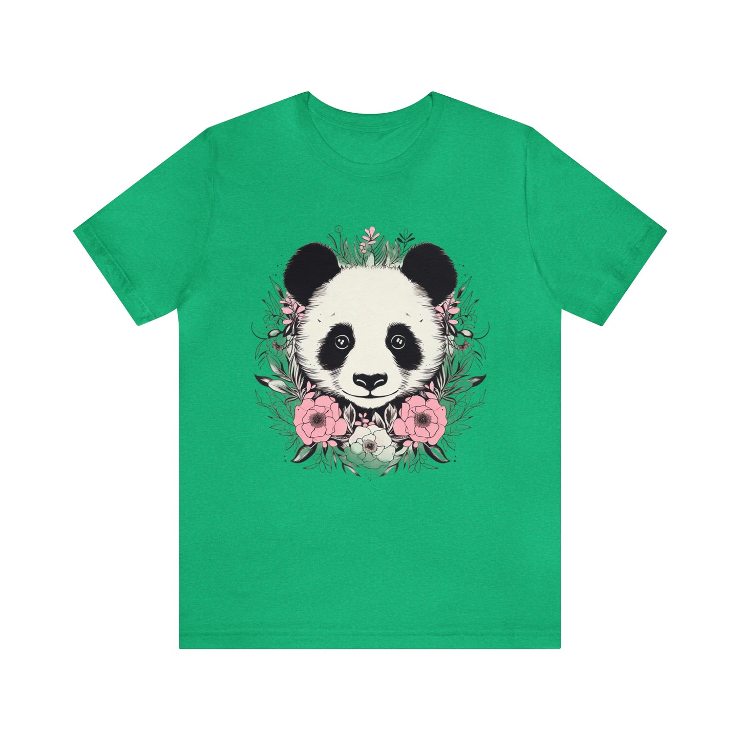 Panda Bear Tee with Floral Print