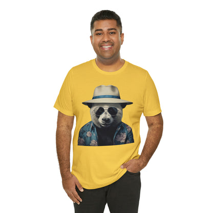 Panda Print Tee with Panda Wearing Sunglasses