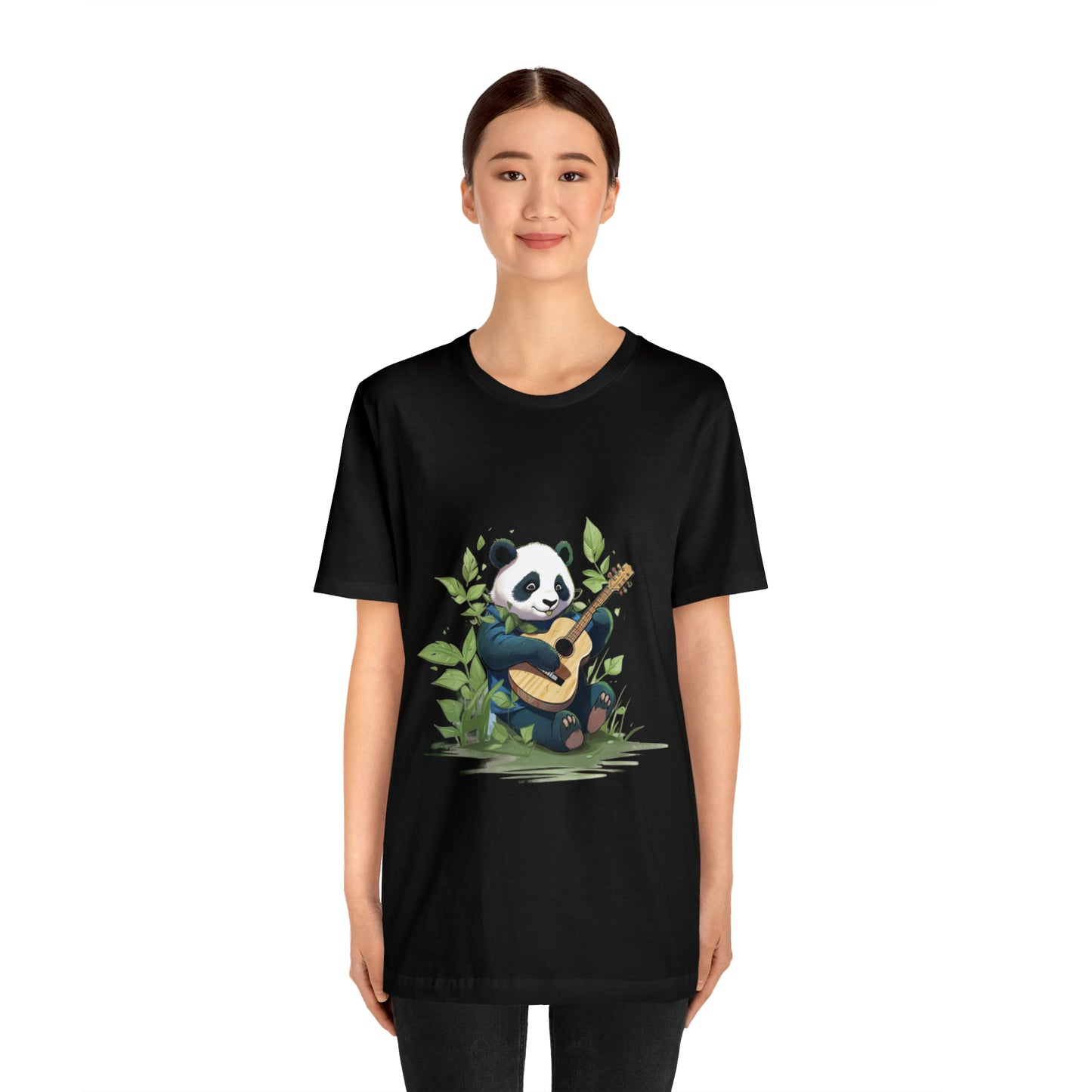 Panda Serenade: Unisex Jersey Short Sleeve Tee