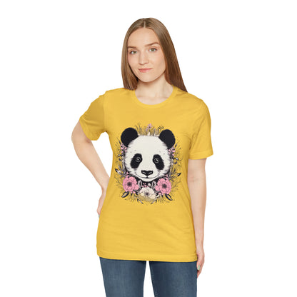 Panda Bear Tee with Floral Print