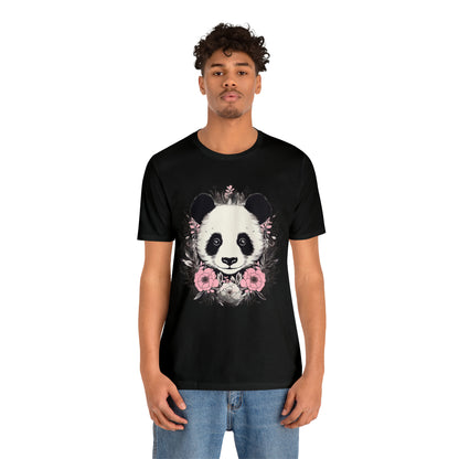 Panda Bear Tee with Floral Print