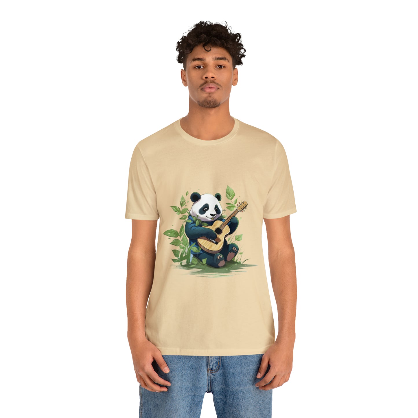 Panda Serenade: Unisex Jersey Short Sleeve Tee