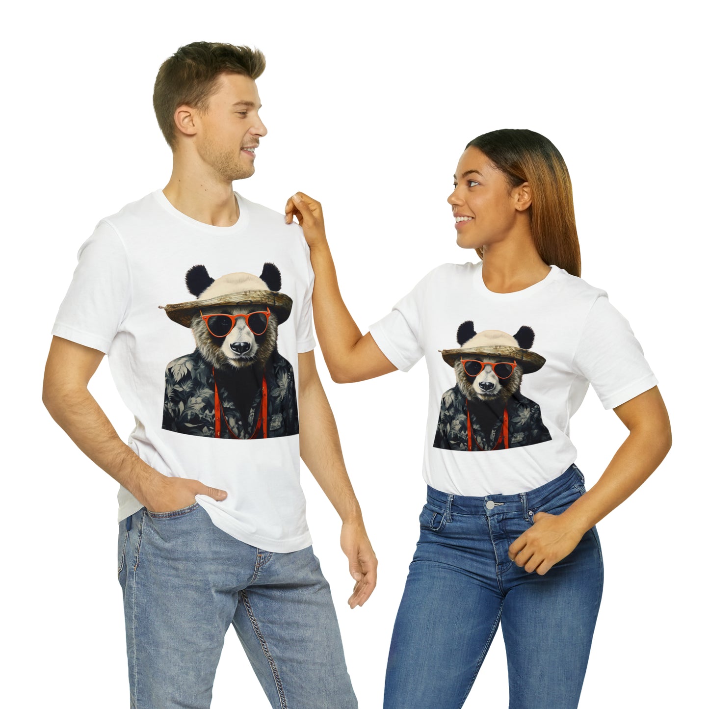 Panda Print Unisex Jersey Tee