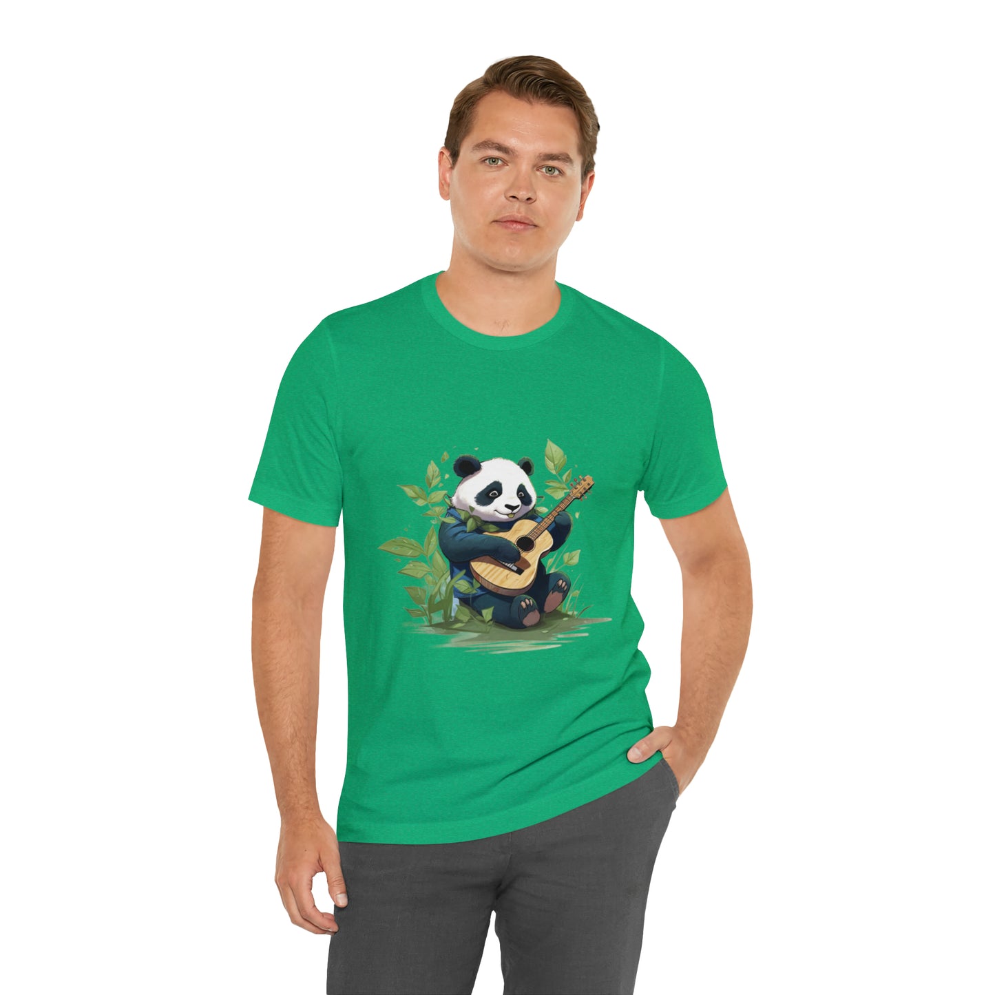 Panda Serenade: Unisex Jersey Short Sleeve Tee